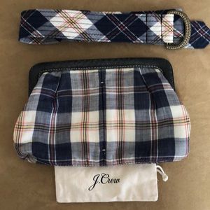 J.Crew Blue plaid clutch- Sale!